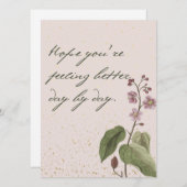 Weiche Blume in Rosa und Lila mit einer Meldung (Vorne/Hinten)