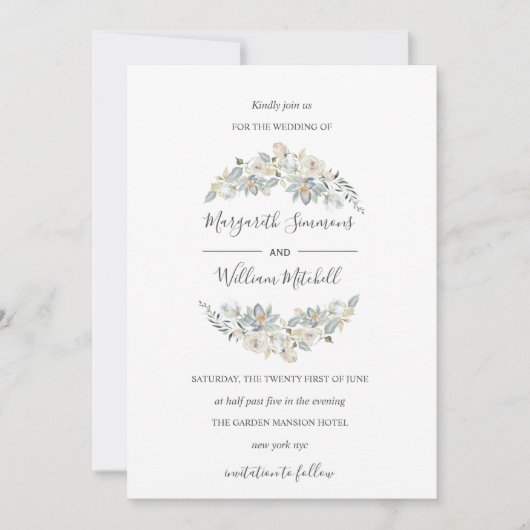 Weiche Blume mit Luftmatte Save The Date (Vorderseite)