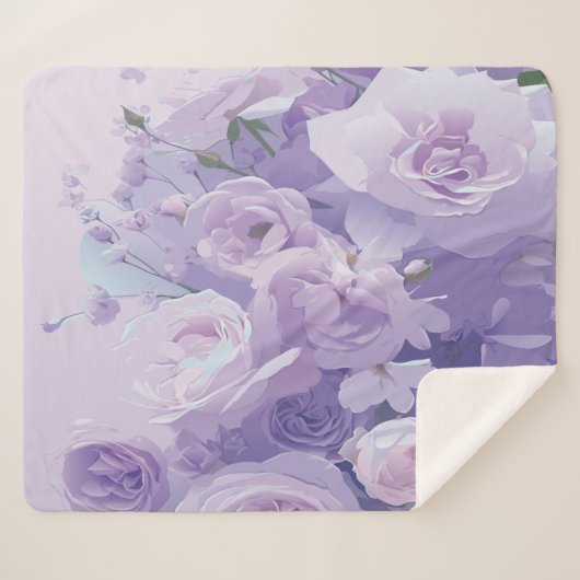 Weiche Blume Sherpadecke (Vorderseite (Horizontal))