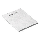 Weiche Blume und Polka-Punkte Notepad-Vorlage Notizblock (angewinkelt)