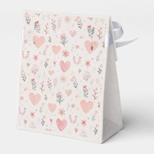 Weiche Blumen-Herzen-Geschenkbox Geschenkschachtel (Rückseite)