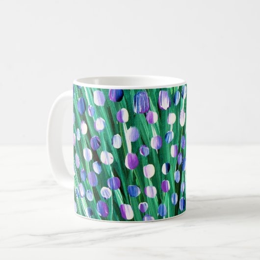 Weiche Blumenblätter Kaffeetasse (Vorderseite Links)
