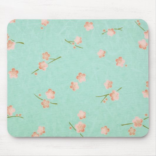 Weiche Blumenblätter Pfirsich u. Aqua Mousepad (Vorne)