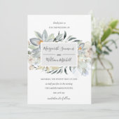 Weiche Blumenstruktur Wasserfarbe Save The Date (Stehend Vorderseite)