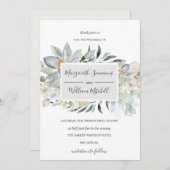 Weiche Blumenstruktur Wasserfarbe Save The Date (Vorne/Hinten)