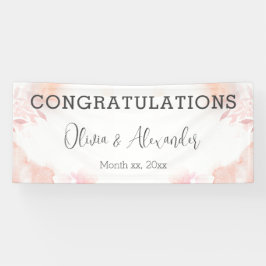 Weiche Blush Blues Blues Hochzeitsbanner Banner