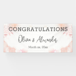 Weiche Blush Blues Blues Hochzeitsbanner Banner