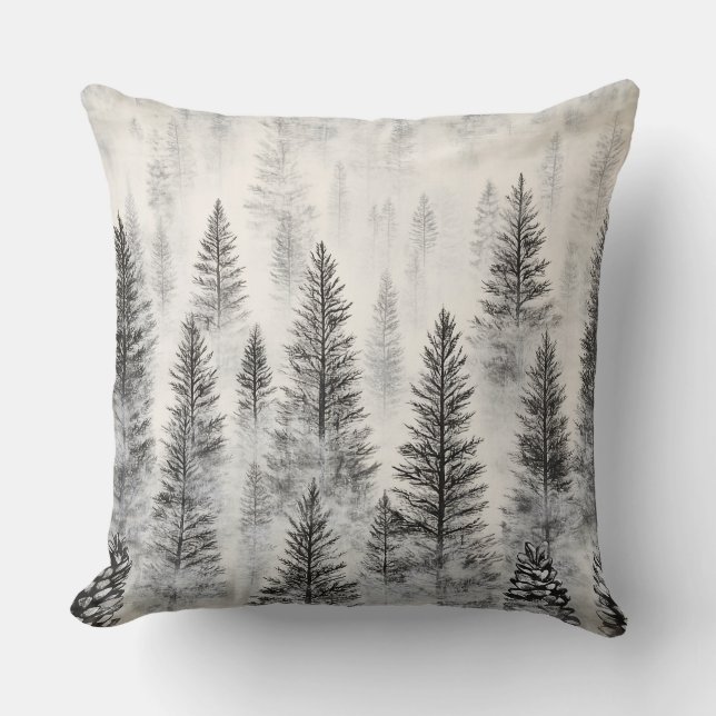 Weiche Blush Winter Wonderland Kissen (Vorderseite)