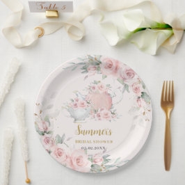 Weiche Blüte Blumenbeete Tee Party Brautparty Pappteller