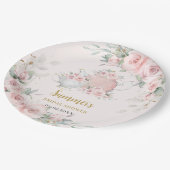 Weiche Blüte Blumenbeete Tee Party Brautparty Pappteller (Schrägansicht)