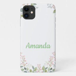 Weiche Blüte mit Blätter und Blume aus Tiny Budd Case-Mate iPhone Hülle