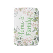Weiche Blüte mit Blätter und Blume aus Tiny Buddin Badematte (Vorderseite Vertikal)