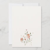 Weiche Blüte Weide Aquarell Blumenpaare Dusche Einladung (Rückseite)
