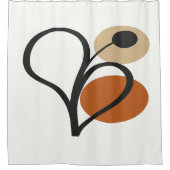 Weiche Blüte Zeitgenössische Botanik Duschvorhang (Vorderseite)