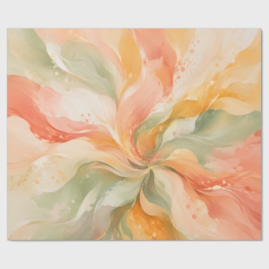 Weiche Blüten-Abstrakt-Platzmatte Geschenkpapier (Flach)