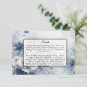 Weiche Blüten und Lavendel-Mist-Hochzeit Begleitkarte (Stehend Vorderseite)