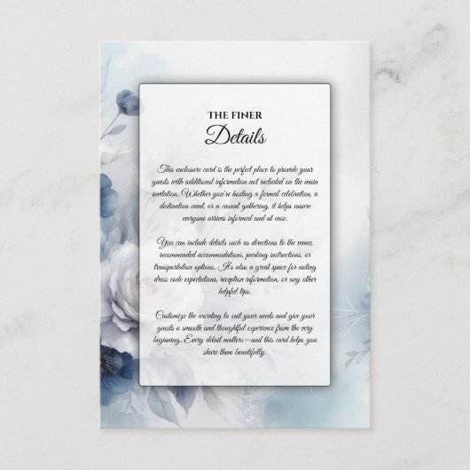 Weiche Blüten und Lavendel-Mist-Hochzeit Begleitkarte (Vorderseite)