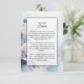 Weiche Blüten und Lavendel-Mist-Hochzeit Begleitkarte (Stehend Vorderseite)