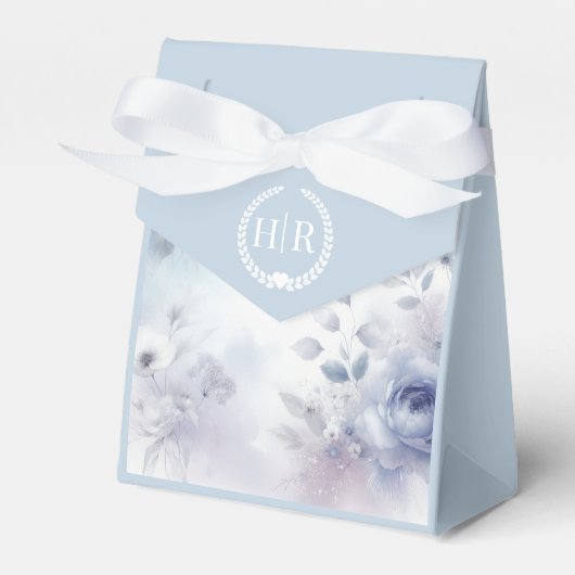 Weiche Blüten und Lavendel-Mist-Hochzeit Geschenkschachtel (Vorderseite)