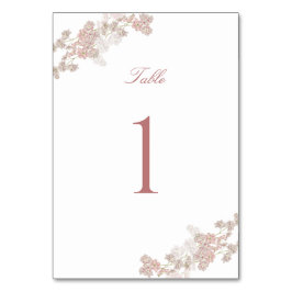 Weiche Blütenblüte Doppeldecke Tischnummer