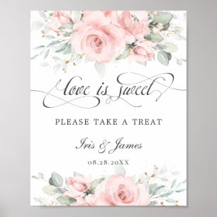 Weiche Blütenblüte Liebe ist Sweet Nehmen Sie eine Poster