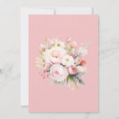 Weiche Blütenblütenblüte Rosa Blütenblüte Einladung (Rückseite)