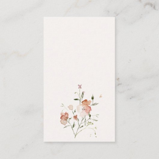 Weiche Blütenblütenblütenspülung Kinderdusche Begleitkarte (Rückseite)