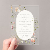 Weiche Blütendecke mit Aquarellfarben Acryleinladungen (Insitu (Handheld))