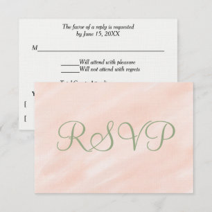 Weiche Blütenfarbe Farbe Farbe Grün UAWG RSVP Karte