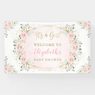 Weiche Blütenfarbe Wasserfarbene Rose Dusche Willk Banner