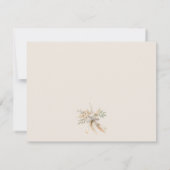 Weiche Blütenflora Champagner Weingläser Hochzeit RSVP Karte (Rückseite)