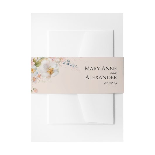 Weiche Blütenfrühlingssäule Einladungsbanderole (Vorderseite Beispiel)