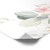 Weiche Blütengrün Begrüßung Begrüßungszeichen Poster (Ecke)