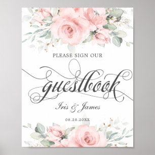 Weiche Blütengrün Blumengestein Hochzeitsgeschenk Poster