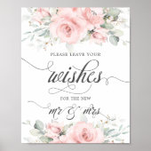 Weiche Blütengrün Hochzeit wünscht Mr. Poster (Vorne)