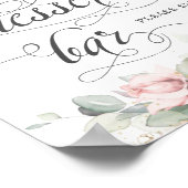 Weiche Blütengrün Hochzeitliches Dessert Bar Poster (Ecke)