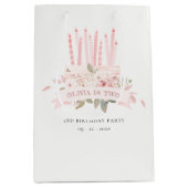 Weiche Blütenkuchen-Kerzen jeden Geburtstag Mittlere Geschenktüte (Vorderseite)