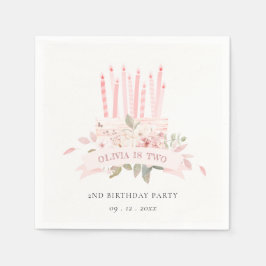 Weiche Blütenkuchen-Kerzen jeden Geburtstag Serviette