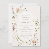 Weiche Blütenpflanzendusche Einladung (Vorderseite)