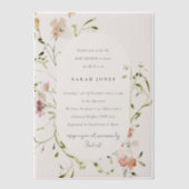 Weiche Blütenpflanzendusche Pergament Einladungen (Vorderseite)