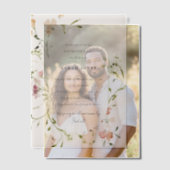 Weiche Blütenpflanzendusche Pergament Einladungen (Versatz (Ehepaar))