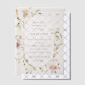 Weiche Blütenpflanzendusche Pergament Einladungen (Versetzt (Einladung))