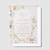 Weiche Blütenpflanzendusche Pergament Einladungen (Versetzt)