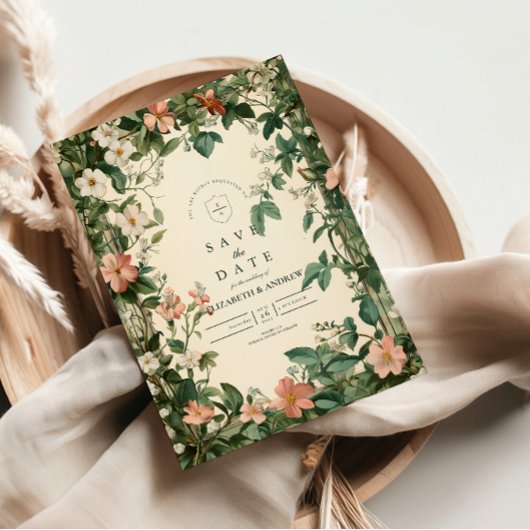 Weiche Blütenpracht Jugendstil Hochzeit Save The Date