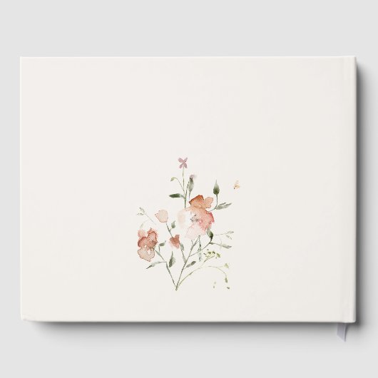 Weiche Blütenweide Wasserfarben Blumenzwiebeln Gästebuch (Rückseite)