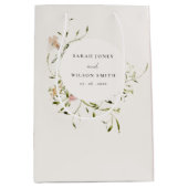 Weiche Blütenweide Wasserfarben Blumenzwiebeln Mittlere Geschenktüte (Vorderseite)