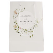 Weiche Blütenweide Wasserfarben Blumenzwiebeln Mittlere Geschenktüte (Rückseite)