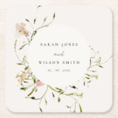 Weiche Blütenweide Wasserfarben Blumenzwiebeln Rechteckiger Pappuntersetzer (Vorderseite)