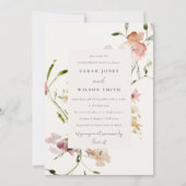 Weiche Blütenweide Wasserfarben Verlobung Einladung (Vorderseite)