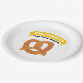 Weiche Brezel-Party Pappteller (Schrägansicht)